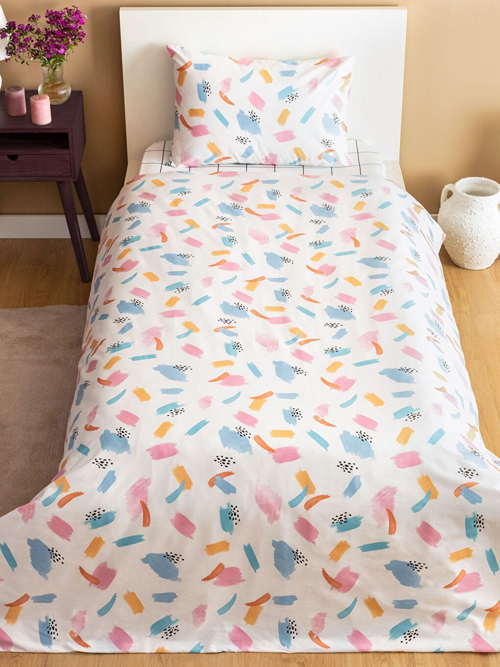 Printed Patterned Single Bed Duvet Cover Set -S3ID36Z8-F9C