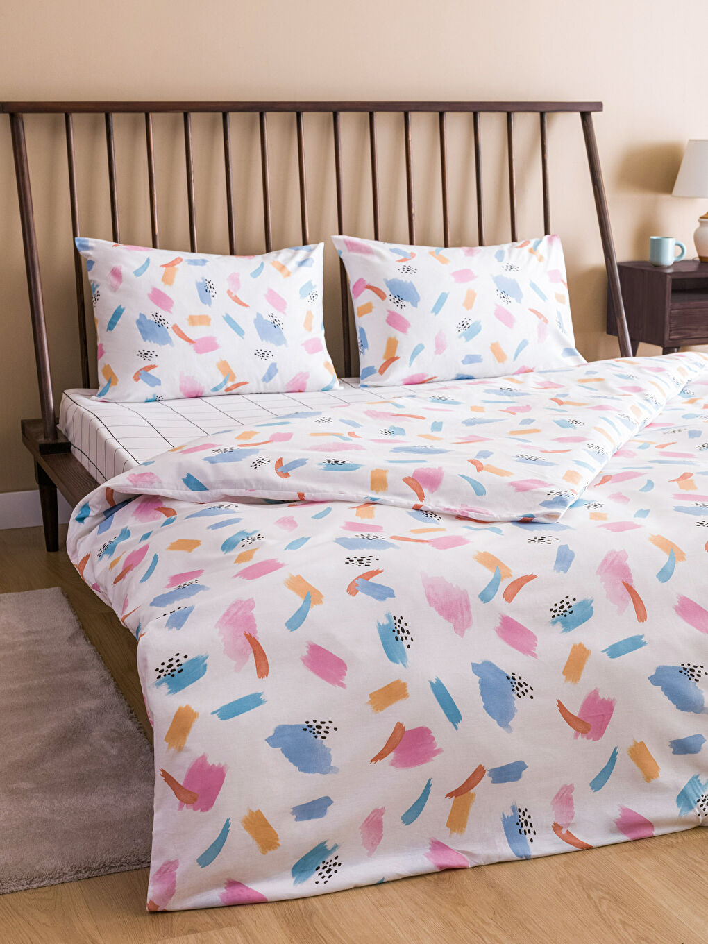 Double Patterned Ranforce Duvet Cover Set -S3ID43Z8-F9C