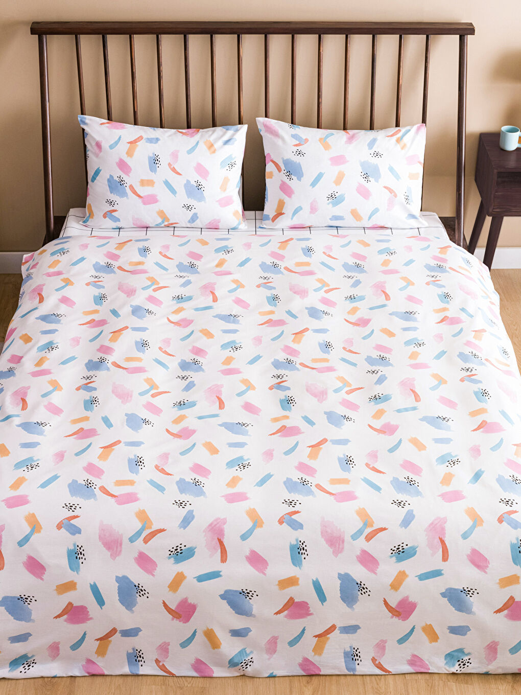 Double Patterned Ranforce Duvet Cover Set -S3ID43Z8-F9C
