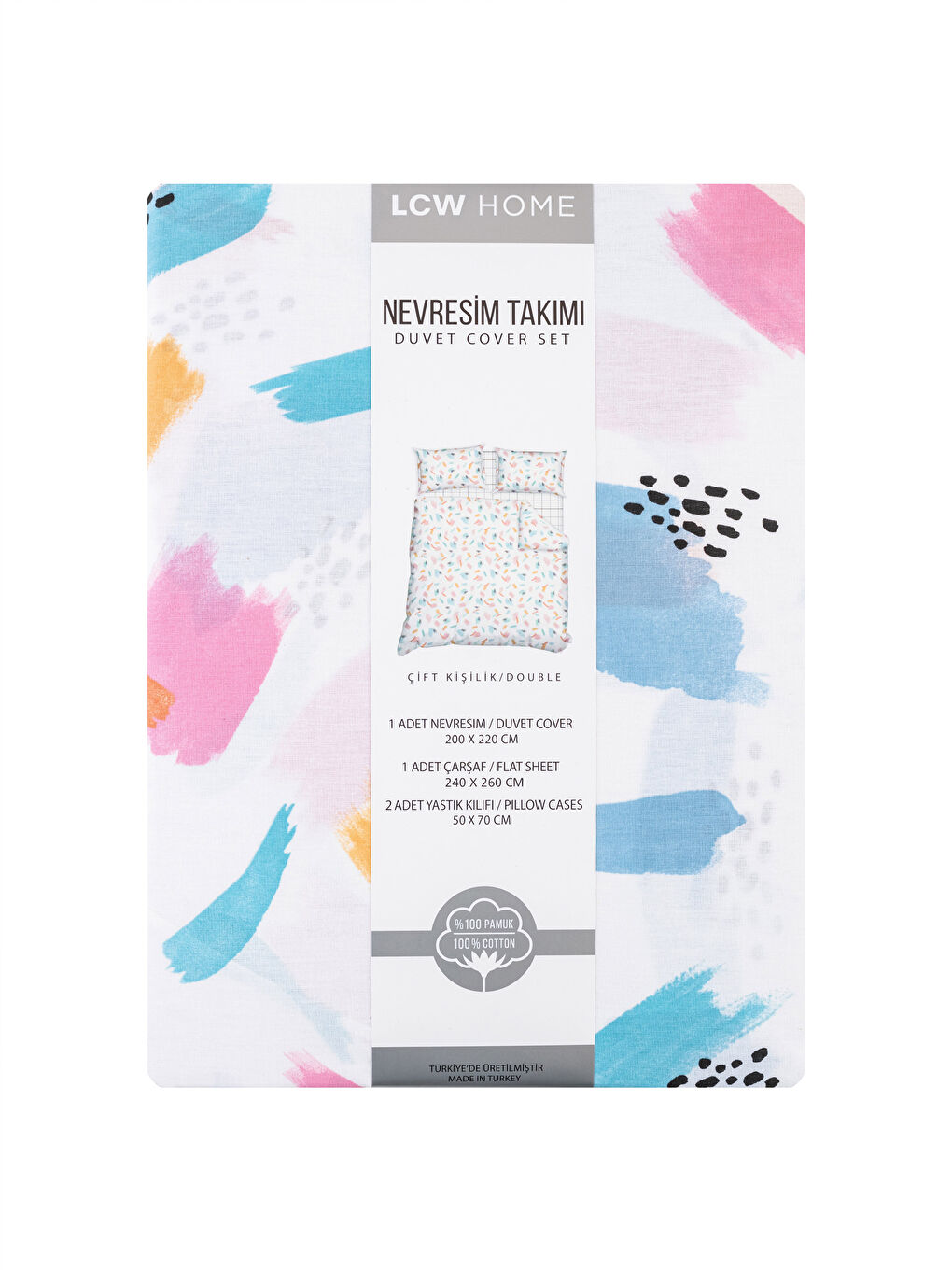 Double Patterned Ranforce Duvet Cover Set -S3ID43Z8-F9C