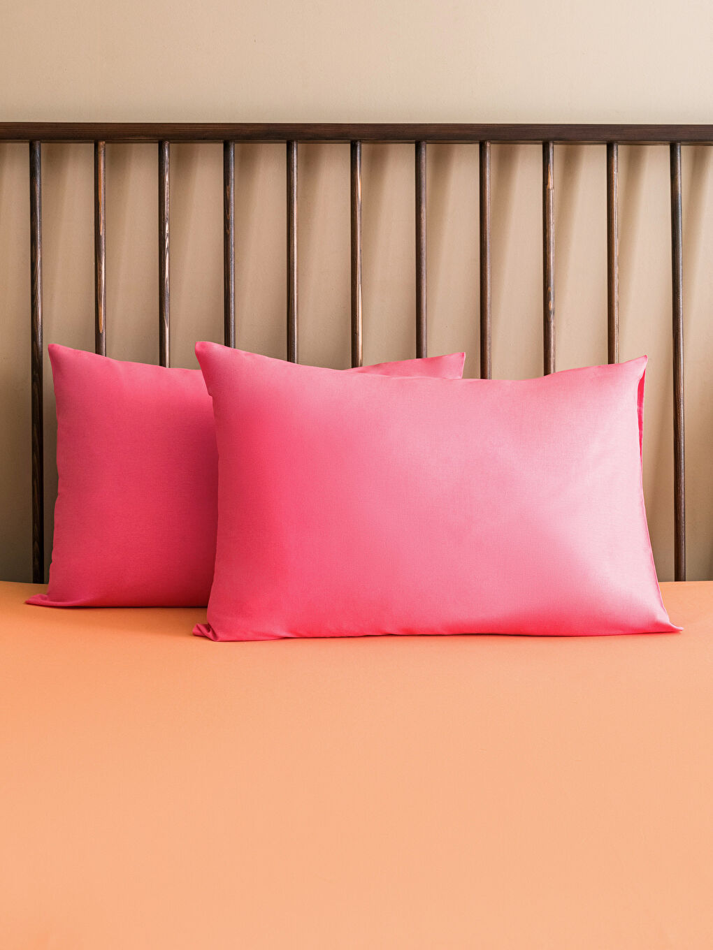 Lot de 2 Taies d'Oreiller en Coton Uni 50x70 cm-1