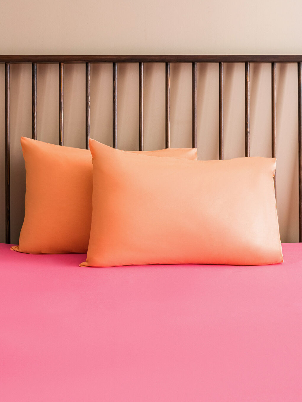 Lot de 2 Taies d'Oreiller en Coton Uni 50x70 cm-1