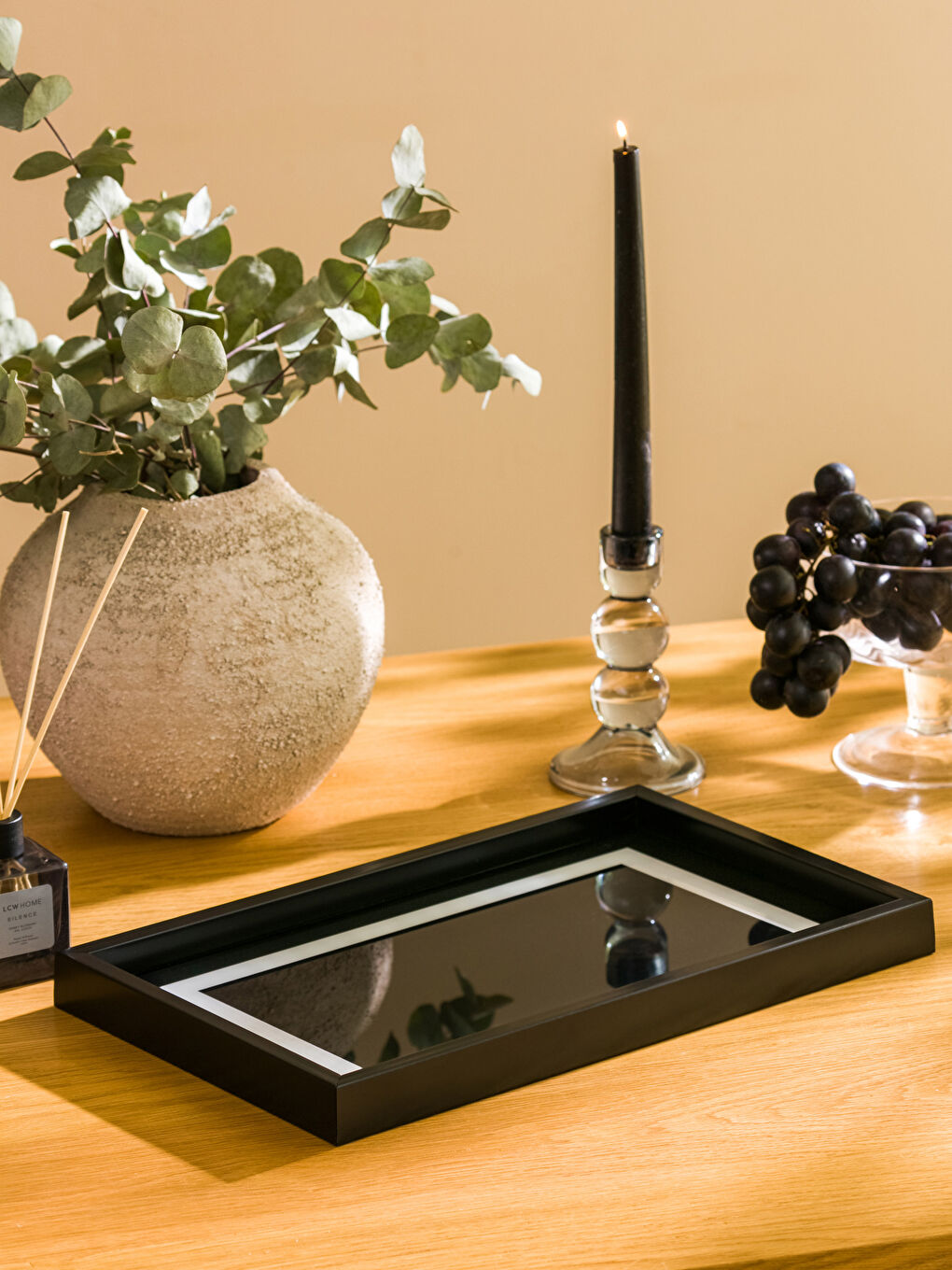 Karışık Dekoratif Cam Tepsi 25x40 cm-1