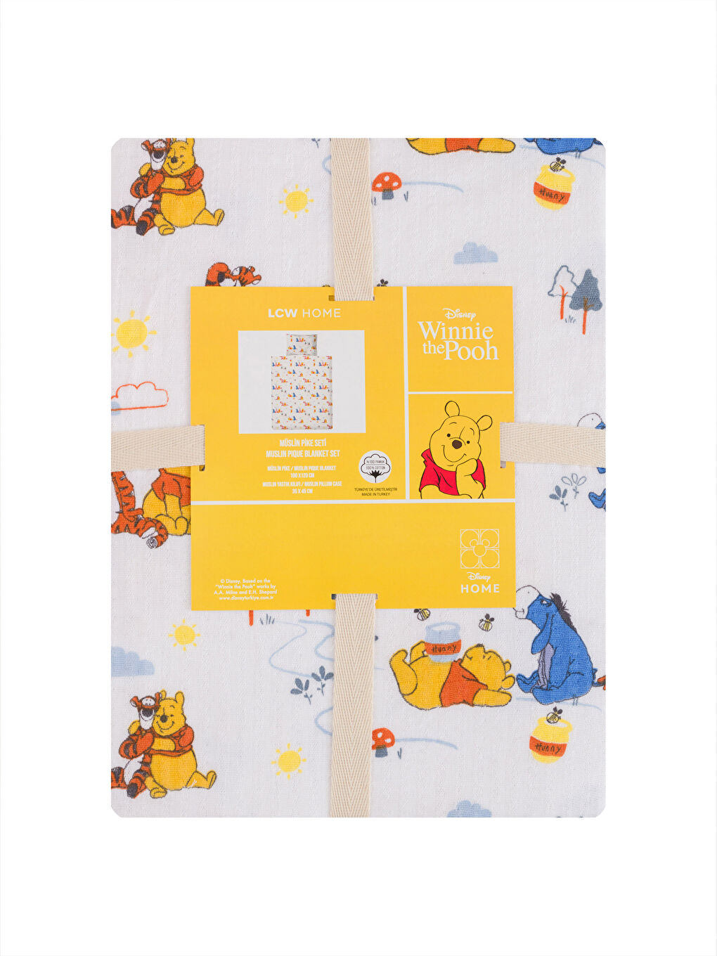 LCW HOME Winnie the Pooh Lisanslı Pamuklu Bebek Pike Seti -S3IH30Z1-F9C