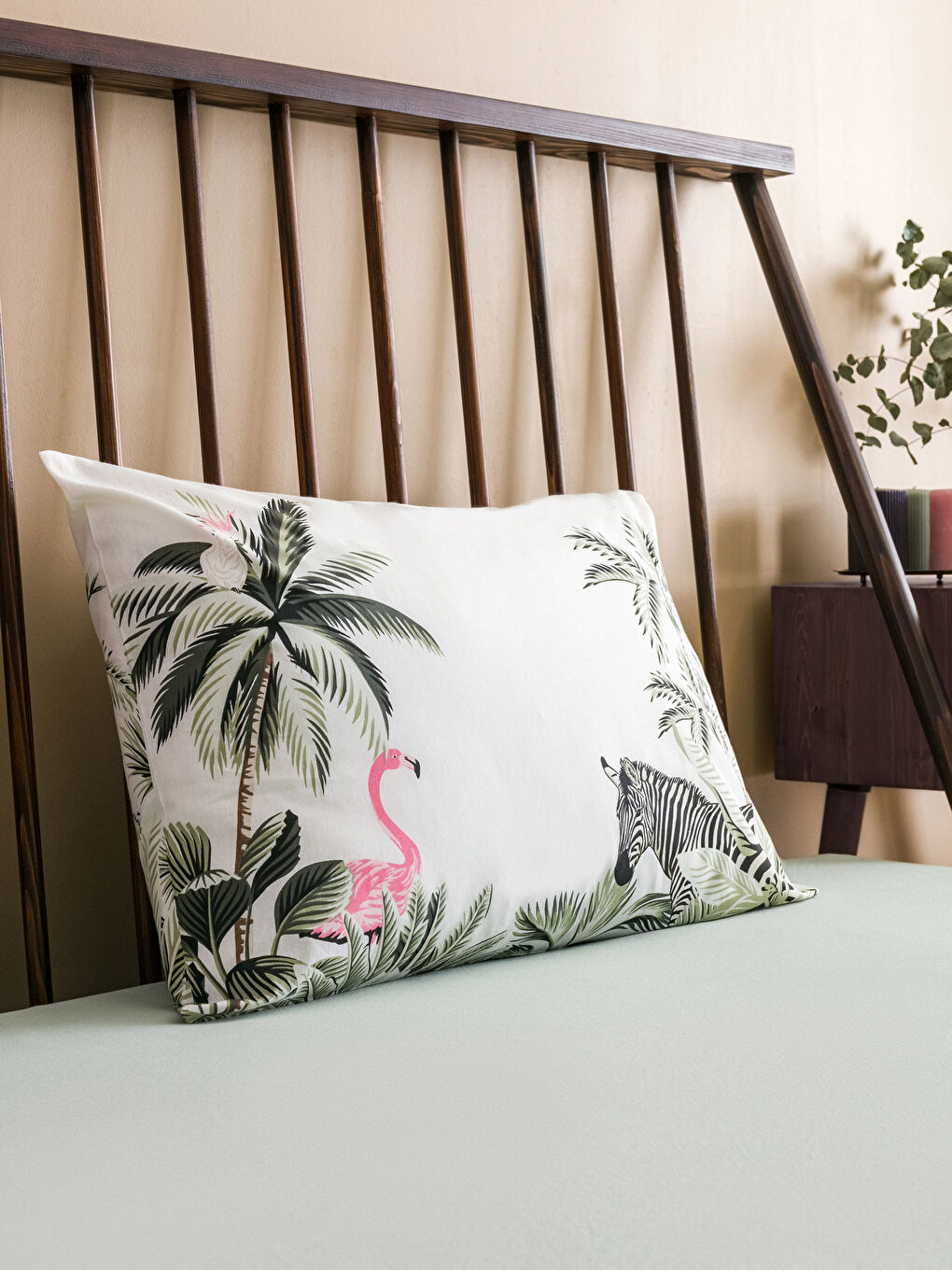 غطاء وسادة قطن مطبوع 50x70 سم