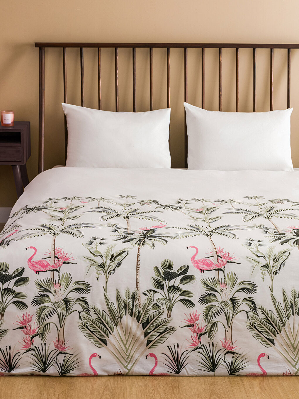 Flamingo Printed Queen Size Duvet Cover 200x220 cm -S3IH42Z8-F9C