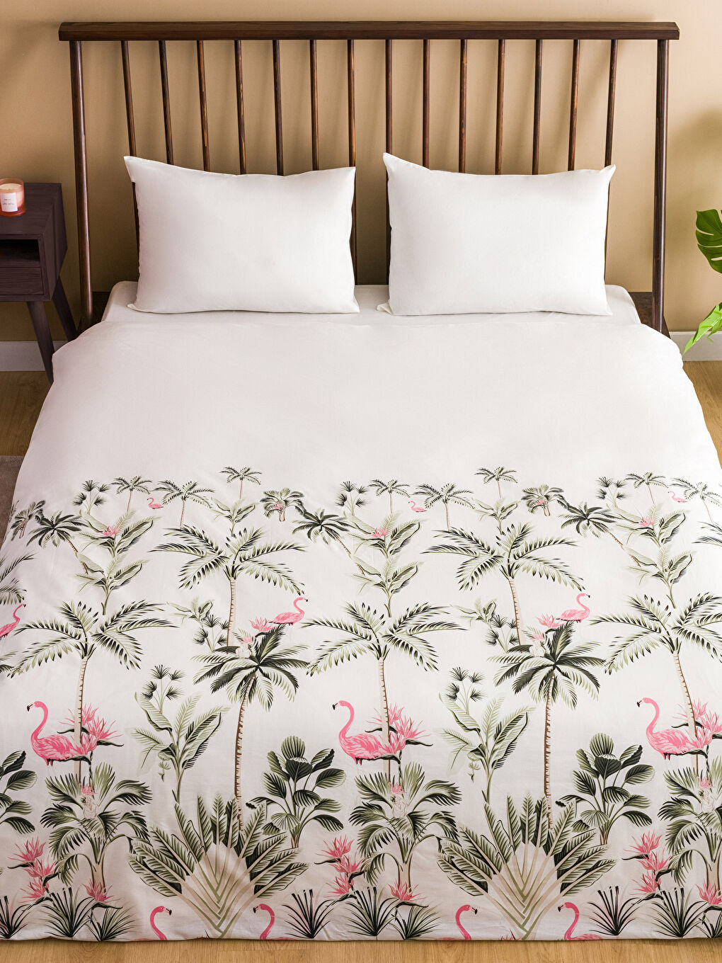 Flamingo Printed Queen Size Duvet Cover 200x220 cm -S3IH42Z8-F9C