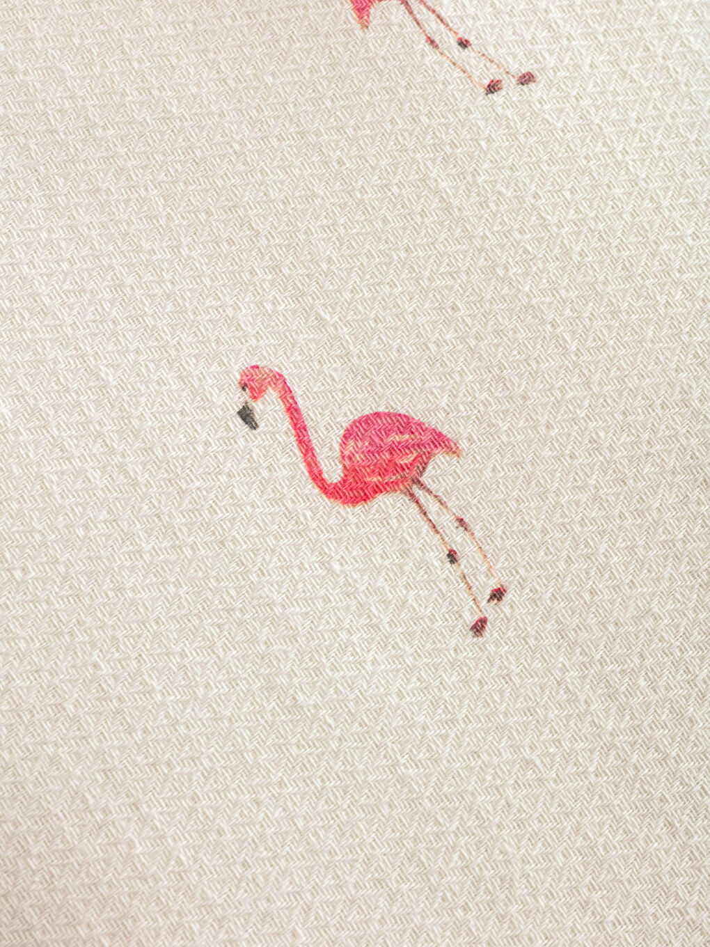 Flamingo Printed Queen Size Bedspread 200x220 cm -S3IH44Z8-F9C
