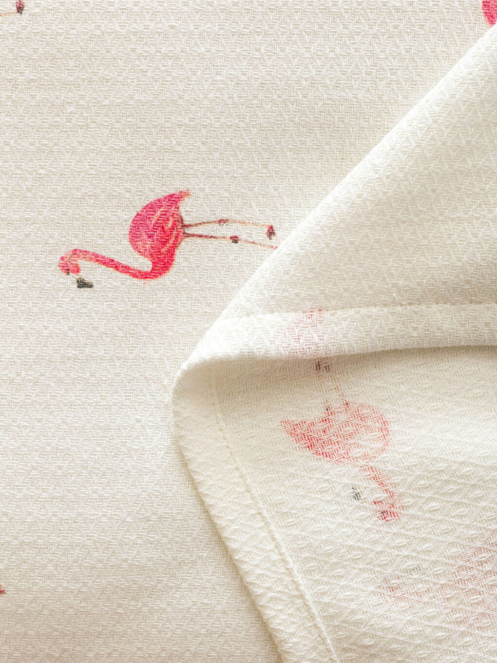 Flamingo Printed Queen Size Bedspread 200x220 cm -S3IH44Z8-F9C
