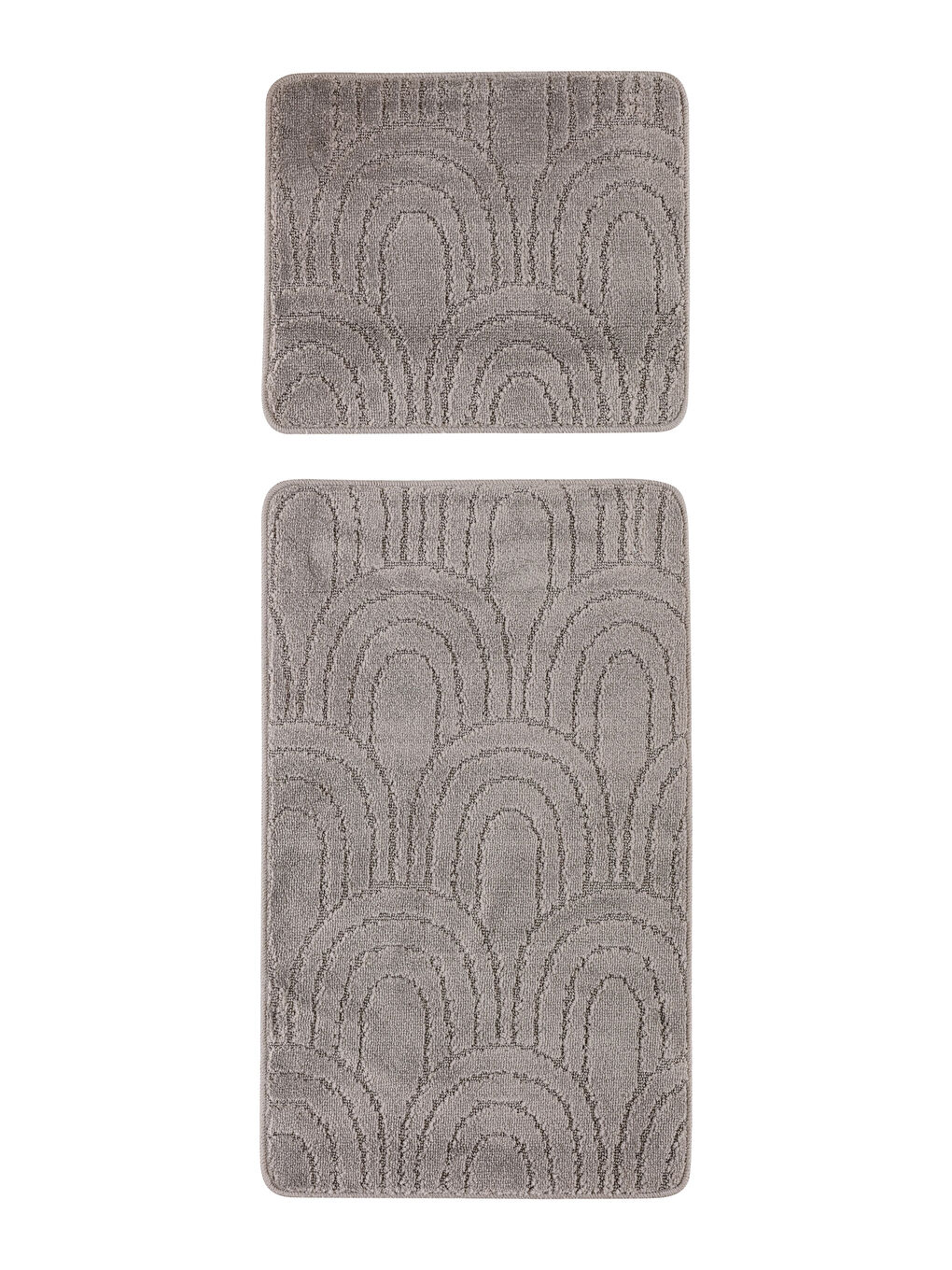 Gri Desenli Banyo Paspası 2'li-4
