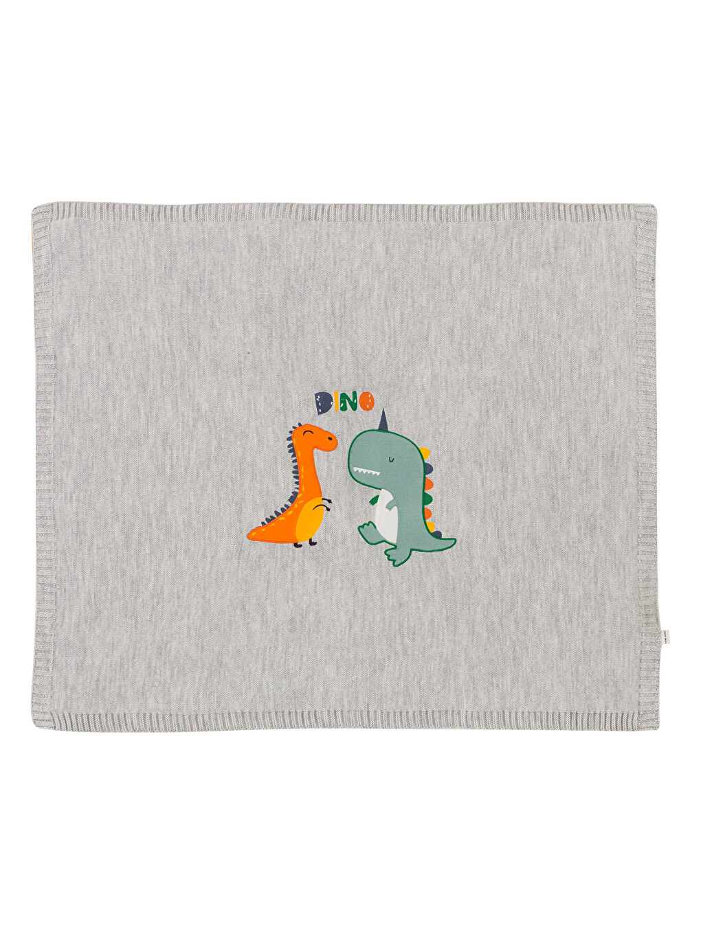 LCW HOME Gri Dinazor Nakışlı Bebek Battaniyesi 80x100 Cm - 3