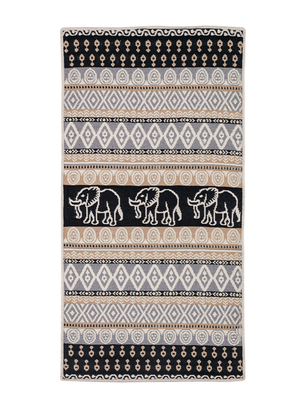 Karışık Boho Fil Desenli Kilim 70x140 cm-6
