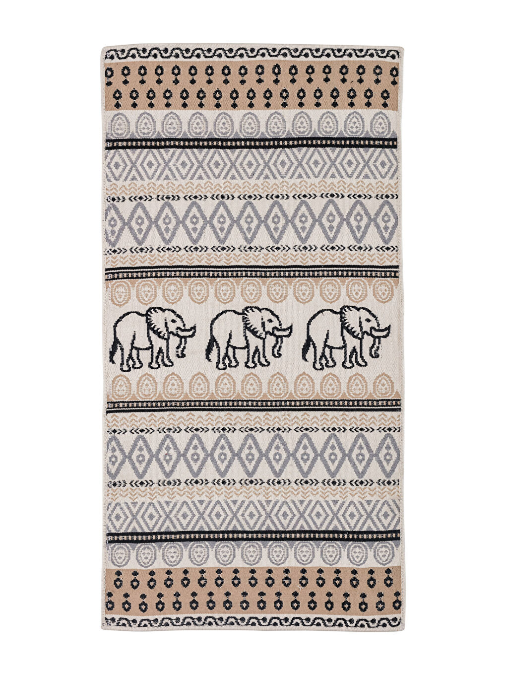 Karışık Boho Fil Desenli Kilim 70x140 cm-7