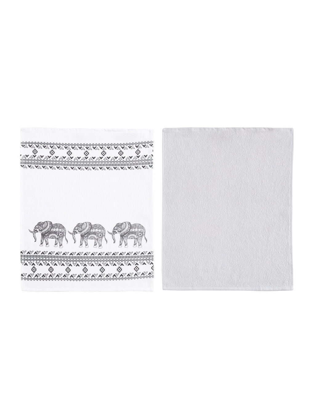 Elephant Printed Tea Towel 2 Pack 40x50 cm -S3IN25Z8-LQJ