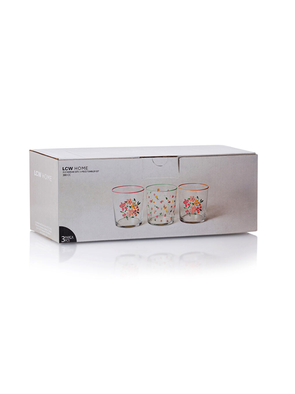 Lcw Home Lot de 3 Verres Imprimés 380 Ml -S3IR19Z8-F9C