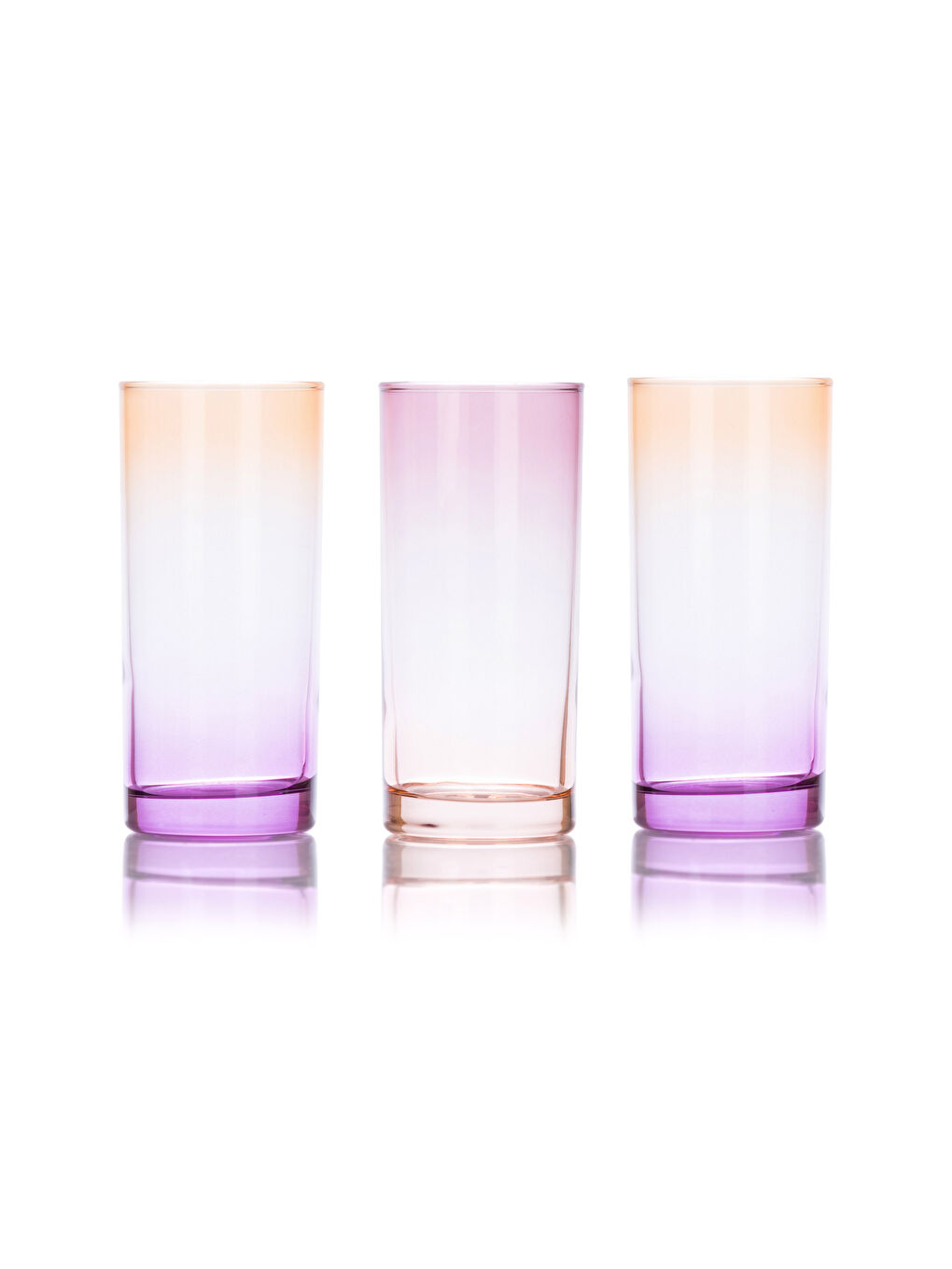 طقم كاسات زجاج بلوك الألوان ٣ قطع ٢٩٠ مل-3