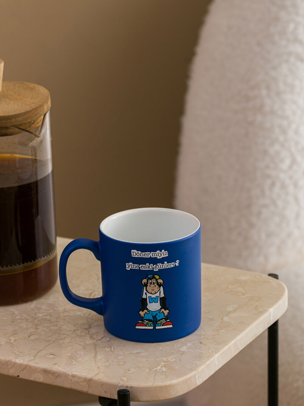 Nostalgic Monkey Printed Ceramic Cup 320 Ml-1