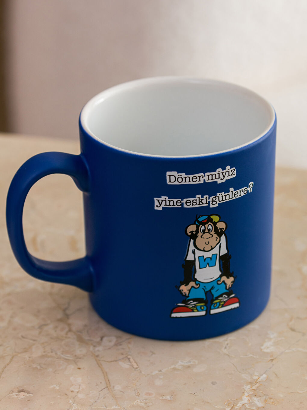 Nostalgic Monkey Printed Ceramic Cup 320 Ml-2