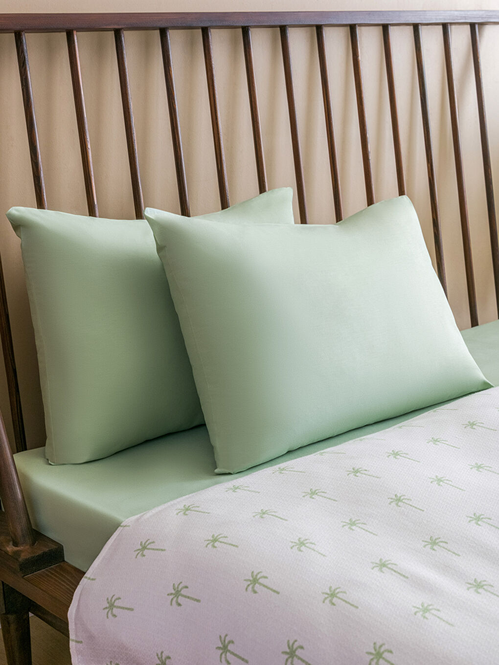 Parure de Lit Piqué Double Imprimé Palmier-2