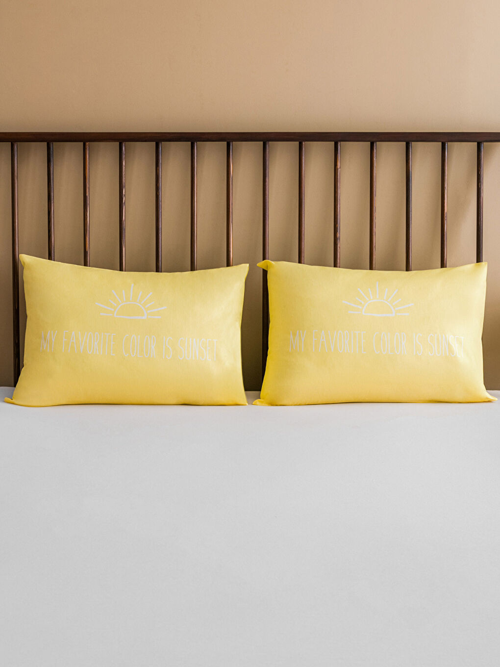 Text Printed Cotton Pillow Case 2 Pack 50x70 Cm -S3IS40Z8-F9C
