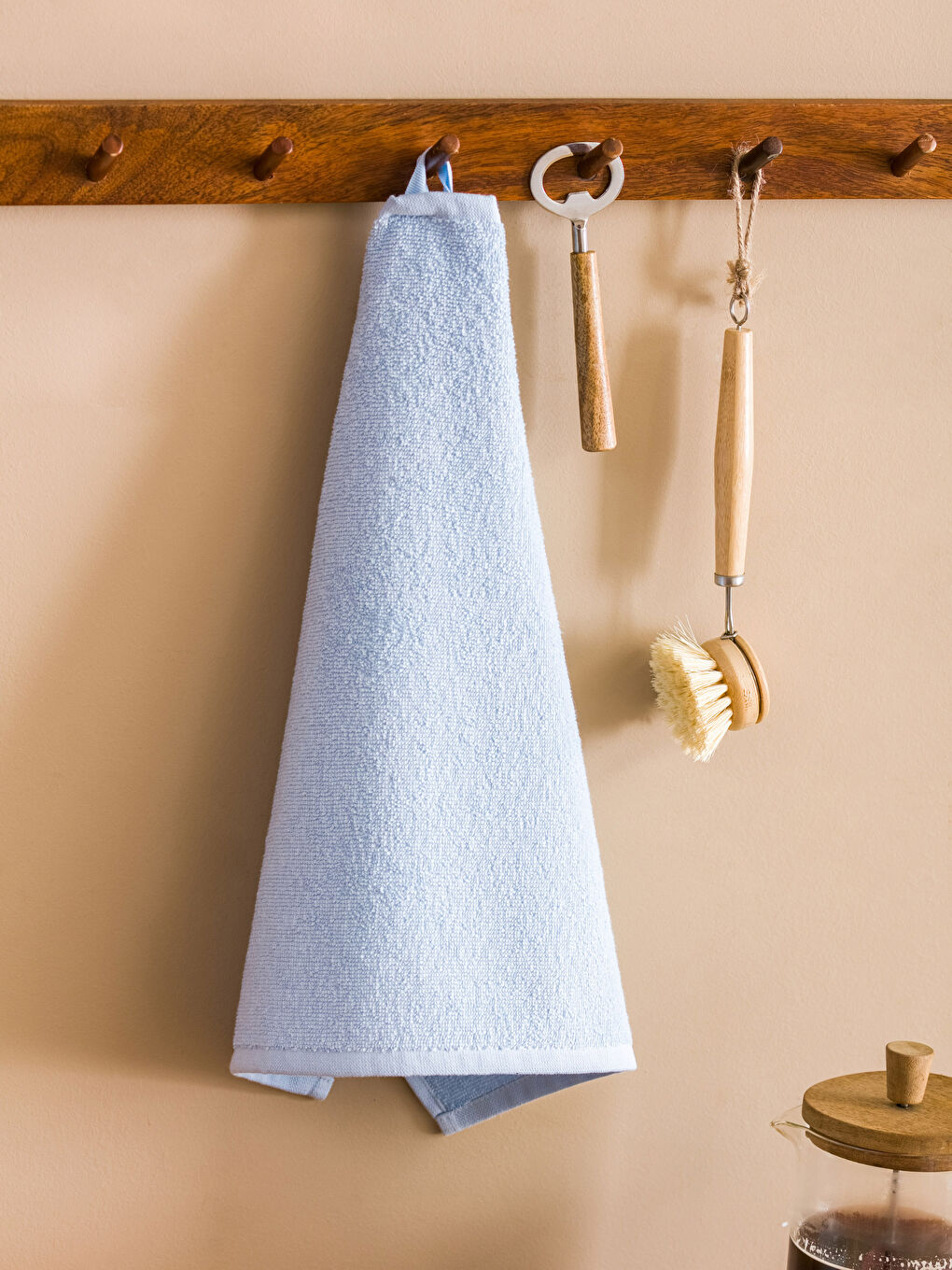 Mavi Düz Pamuklu Kurulama Bezi 40x50 cm