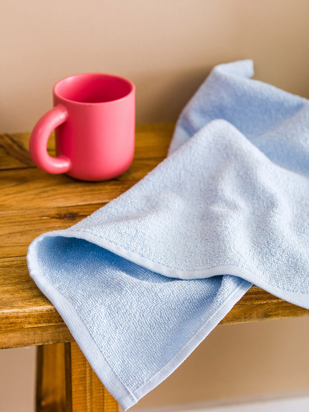 Mavi Düz Pamuklu Kurulama Bezi 40x50 cm-1