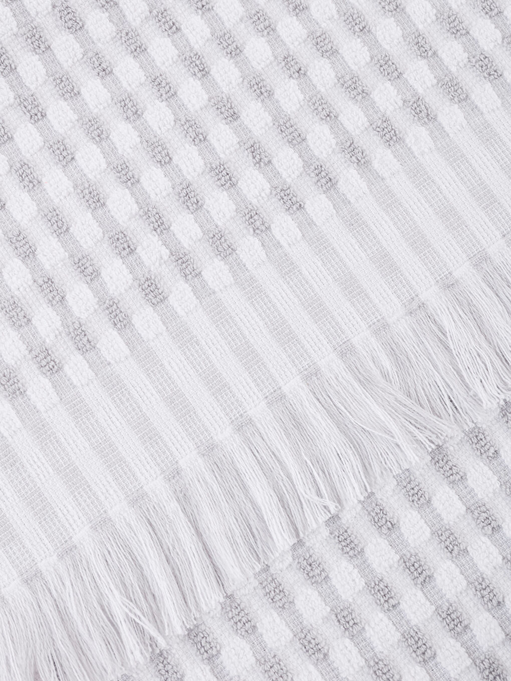 منشفة تجفيف سادة بشراشيب 30x50 سم-2