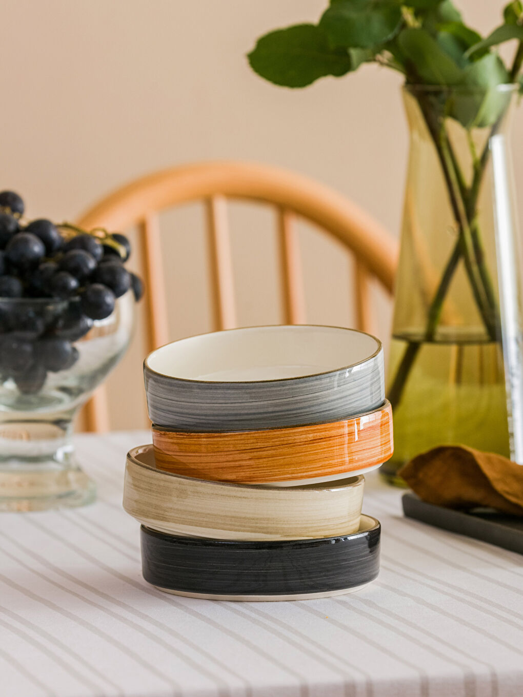 Set de 4 Boluri Ceramice Colorate