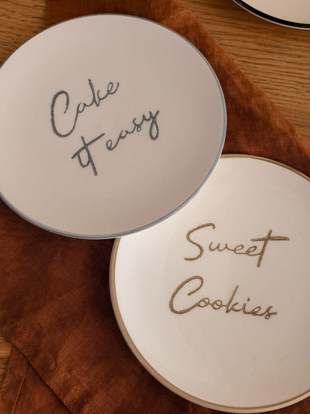 Karışık Baskılı Seramik Pasta Tabağı 16 cm-2