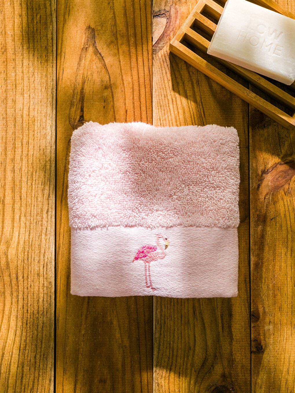 فوطة يد قطن مطرزة فلامنجو 30x50 سم-2