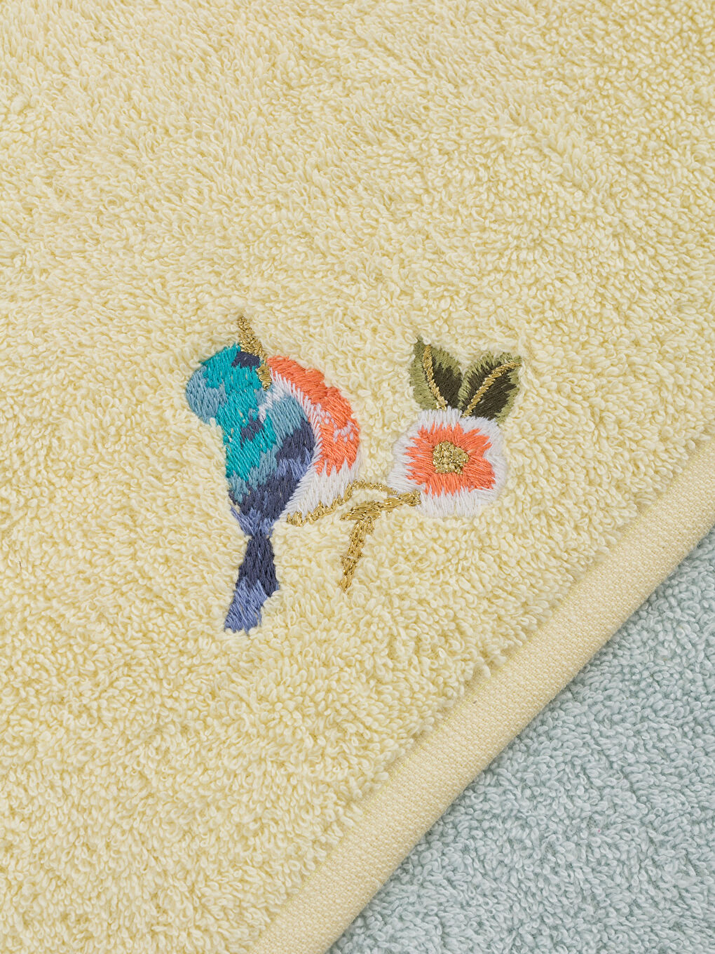 Pamuklu Nakışlı El Havlusu 2'li 30x50 cm-3