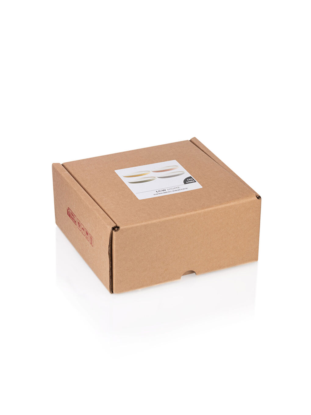 Ceramic Flat Cake Plate 4 Pieces 20 Cm-3