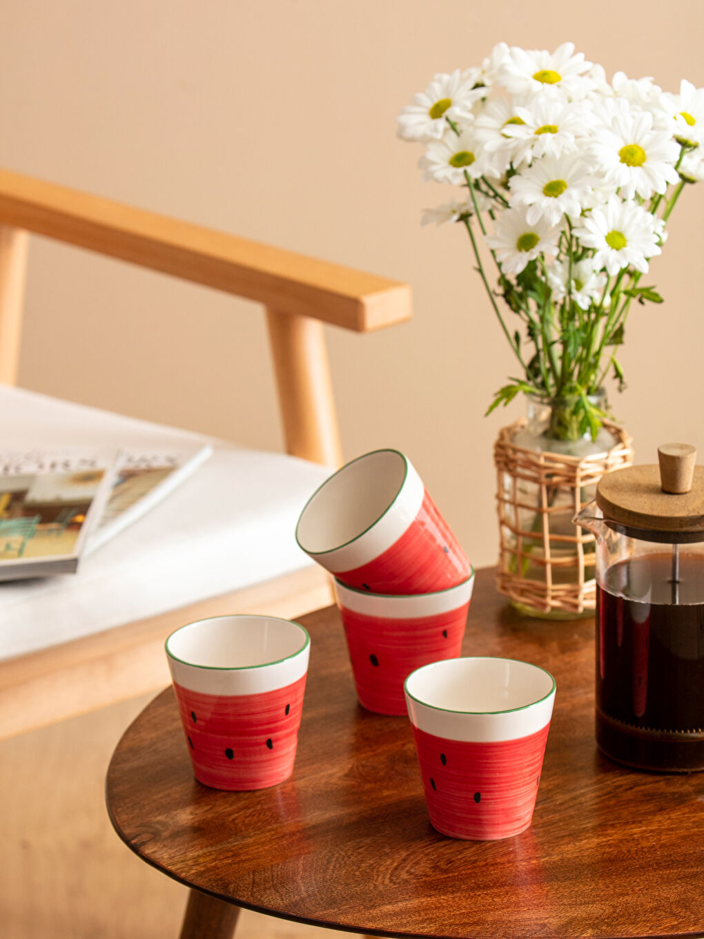 LCW HOME Printed Espresso Cup Set 4-Pack -S3J130Z8-F9C