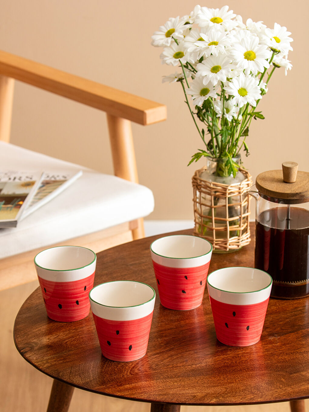 LCW HOME Printed Espresso Cup Set 4-Pack -S3J130Z8-F9C
