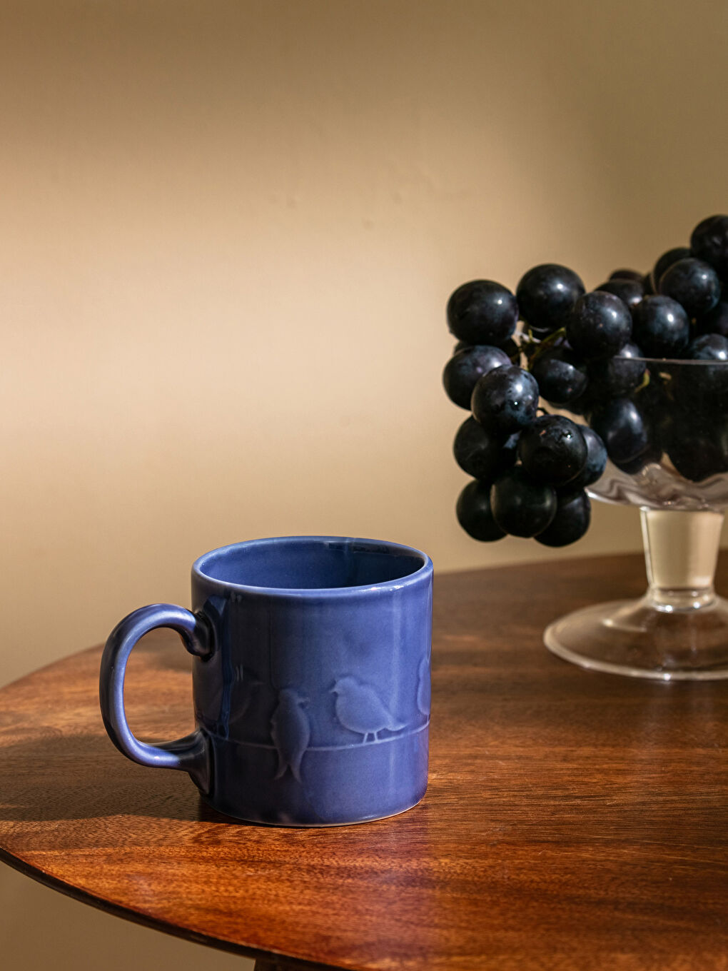 Mavi Kuş Baskılı Porselen Kupa 300 ml-1