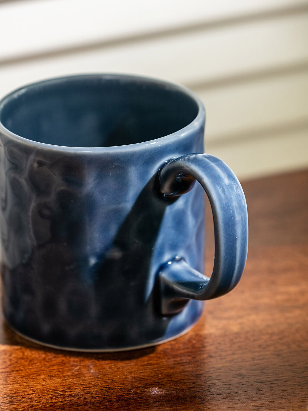 Mavi Bal Peteği Desenli Porselen Kupa 300 ml-2