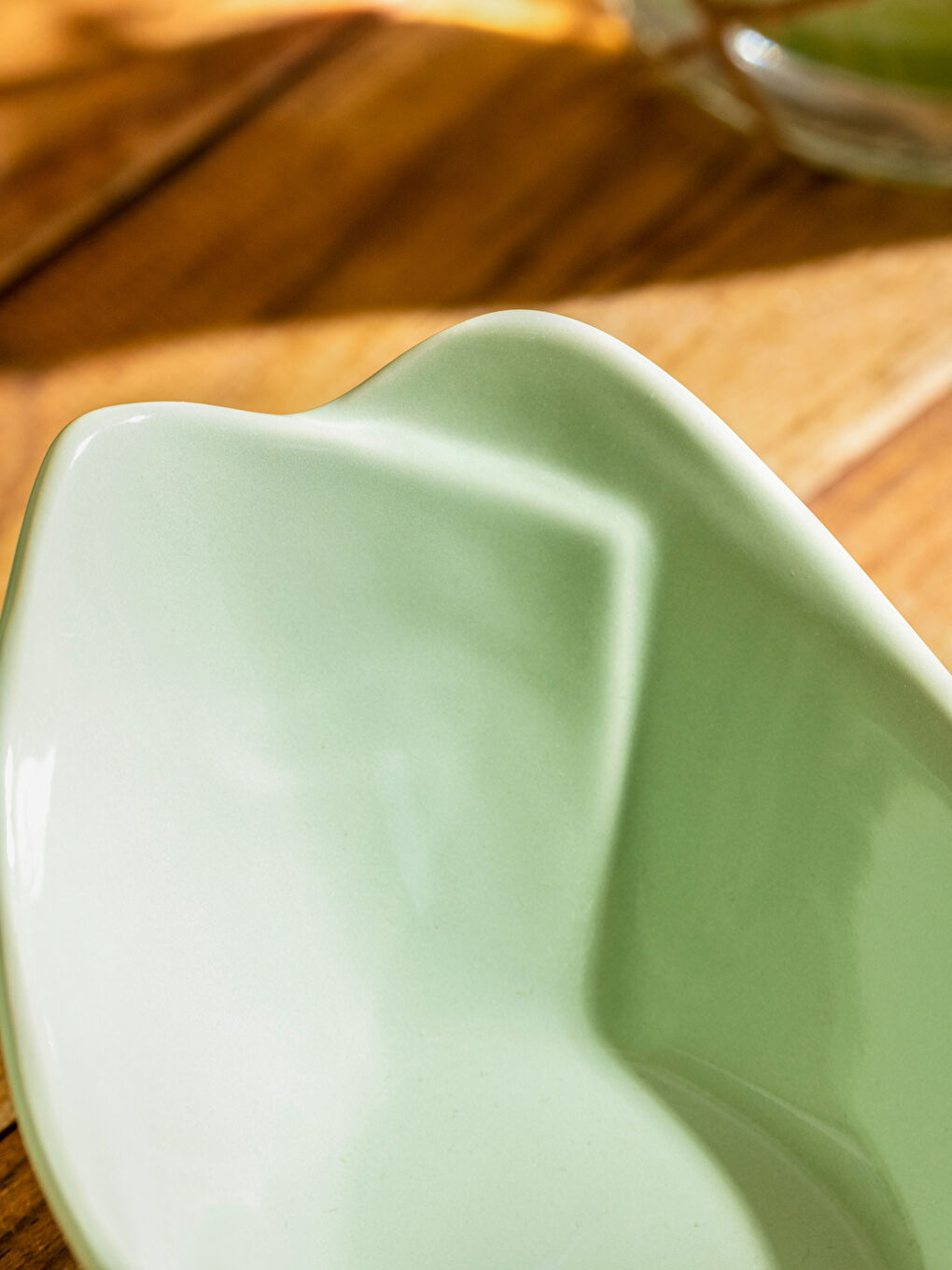 Yeşil Seramik Kayık Kase Seti 4'lü-2