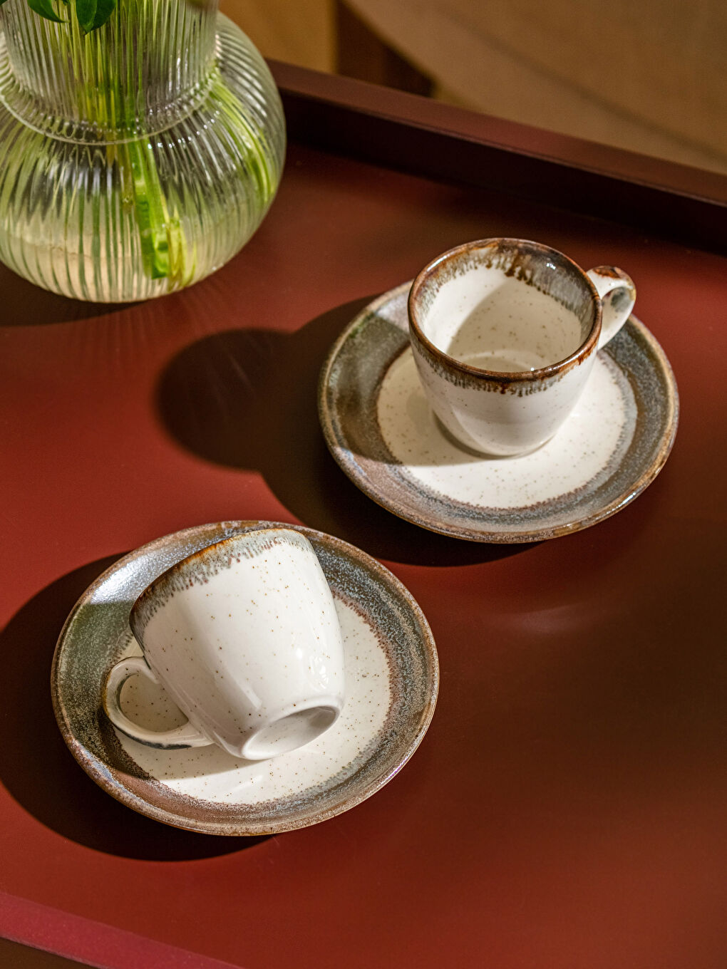 2 Person Patterned Porcelain Coffee Cup Set 90 Ml-3