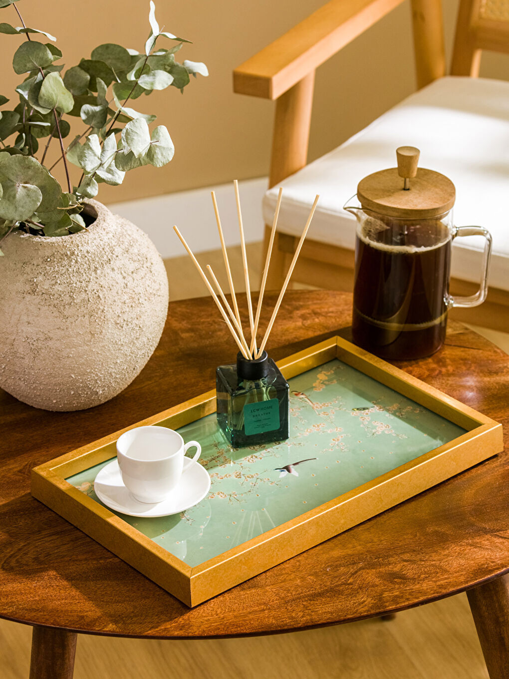 Decorative Glass Tray 40x25 Cm