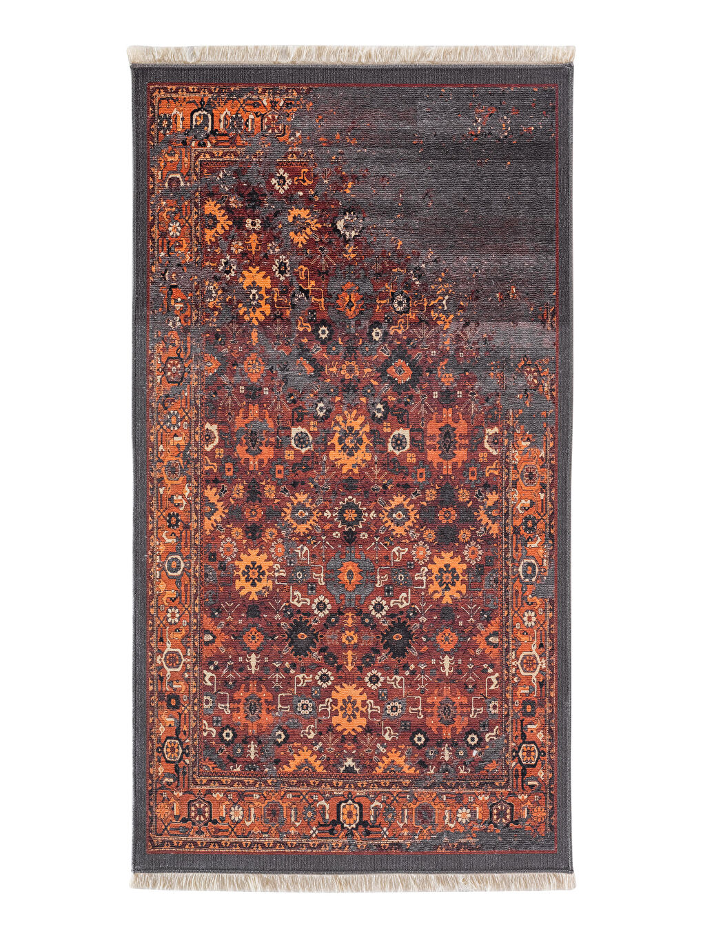 Karışık Etnik Desenli Halı 80x150 cm-4