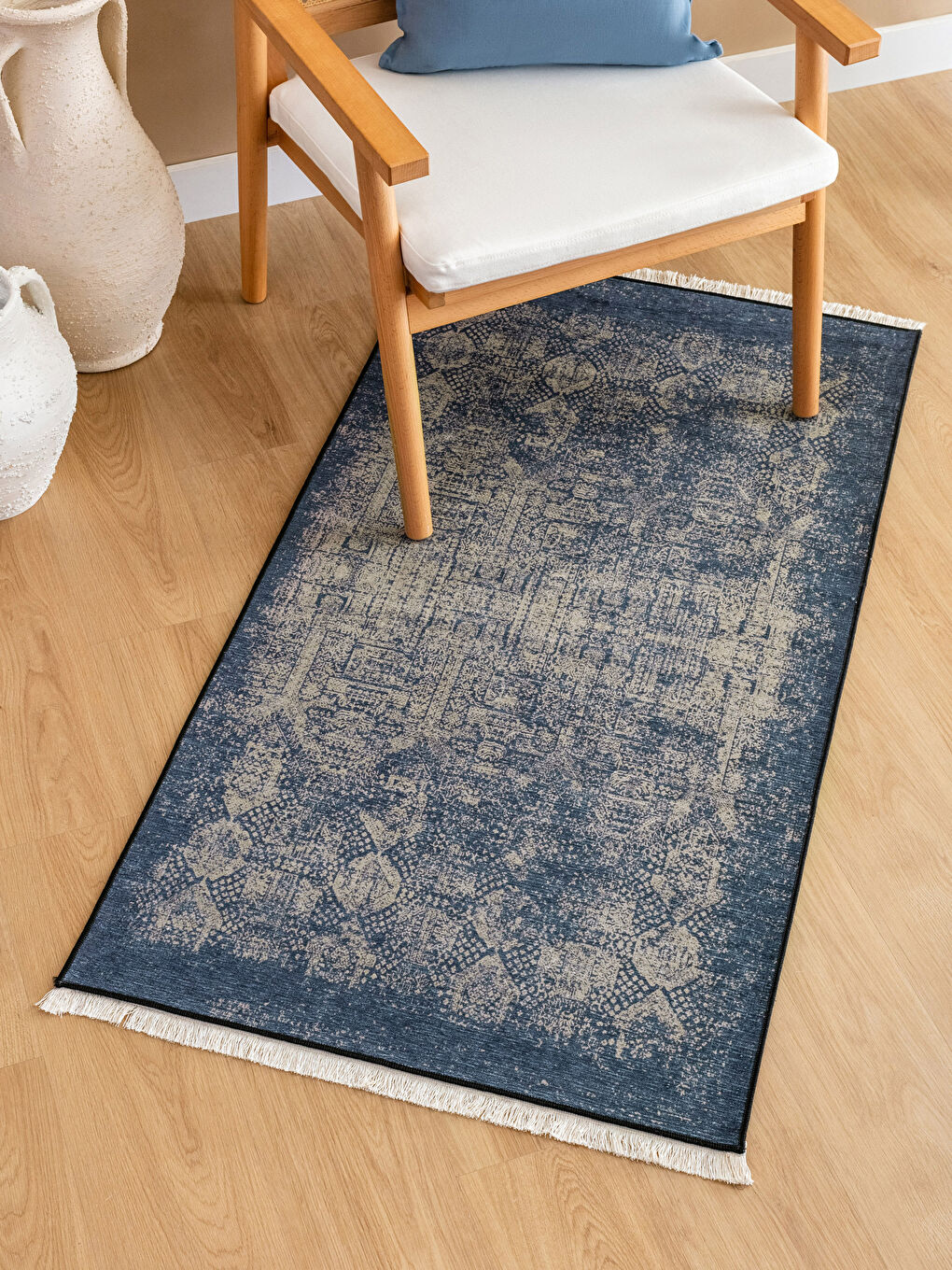 Printed Fringe Detail Rug 80x150 Cm -S3JF76Z8-F9C