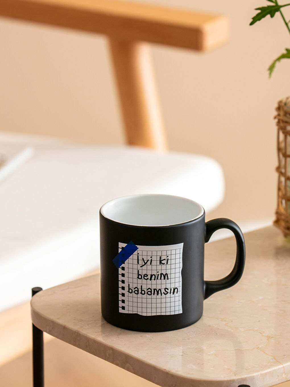 Karışık Yazı Baskılı Kupa Bardak