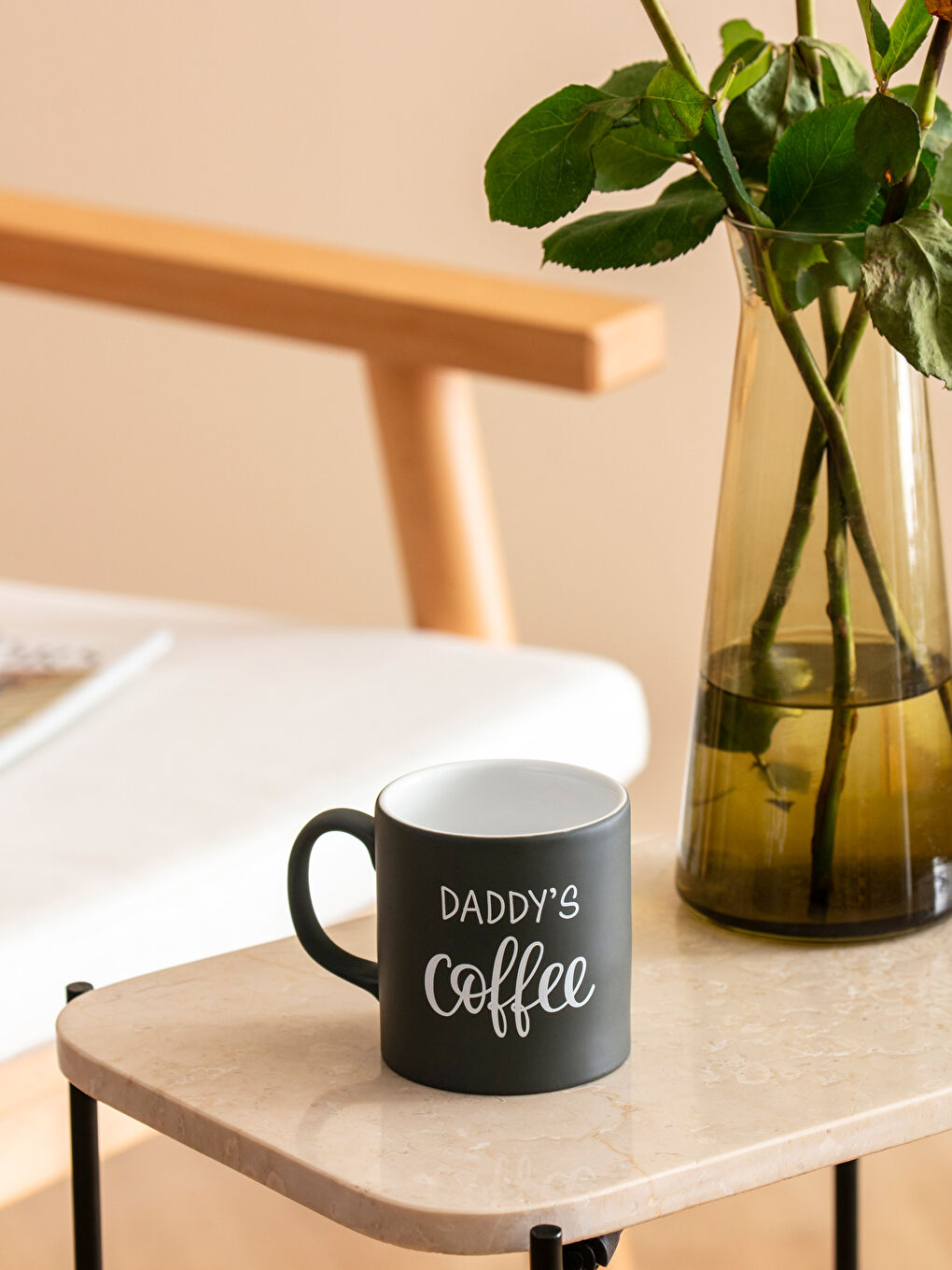 LCW HOME Beyaz Yazı Baskılı Kupa Bardak