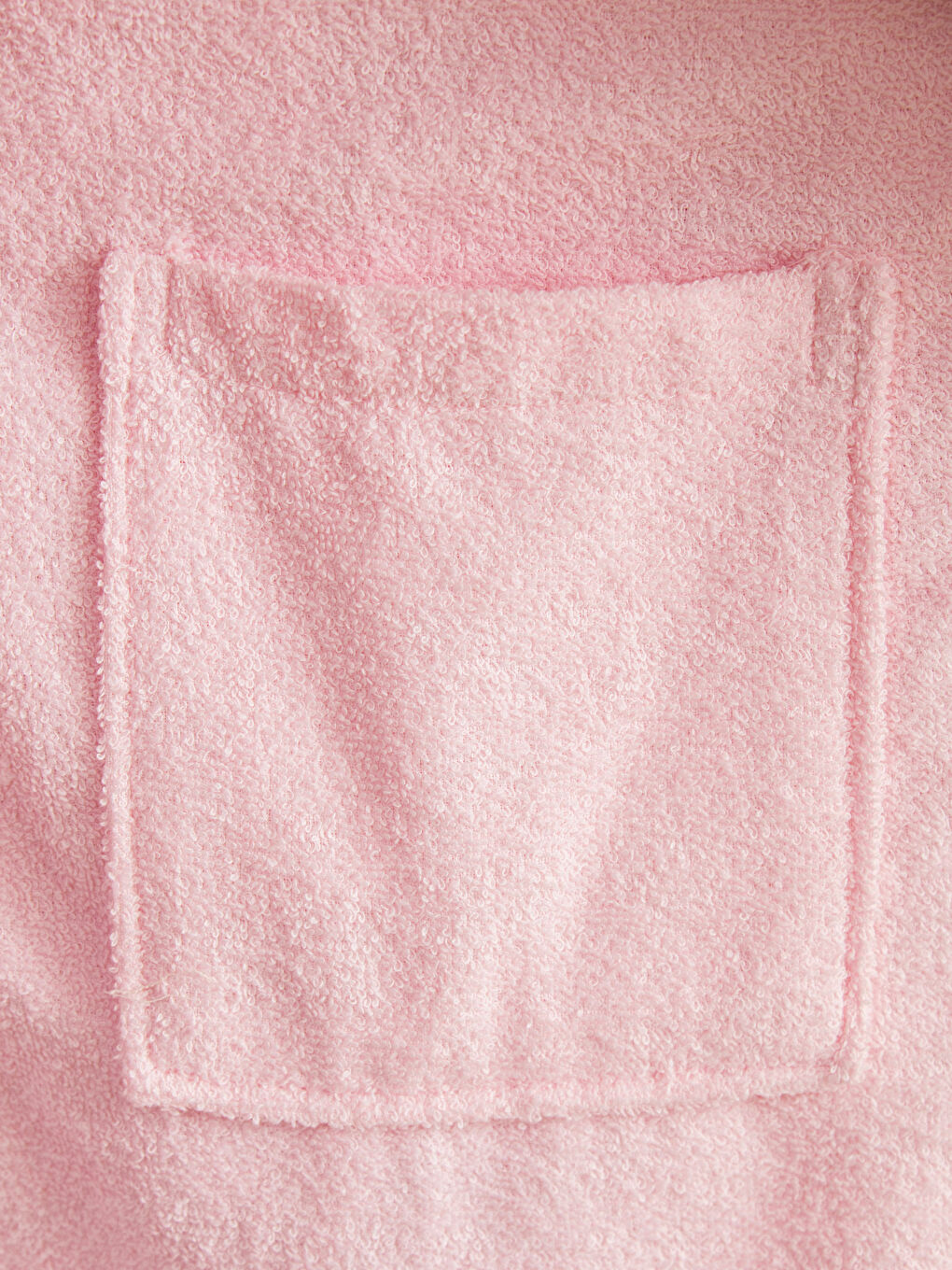 Pembe Kapüşonlu Kız Çocuk Bornoz-2