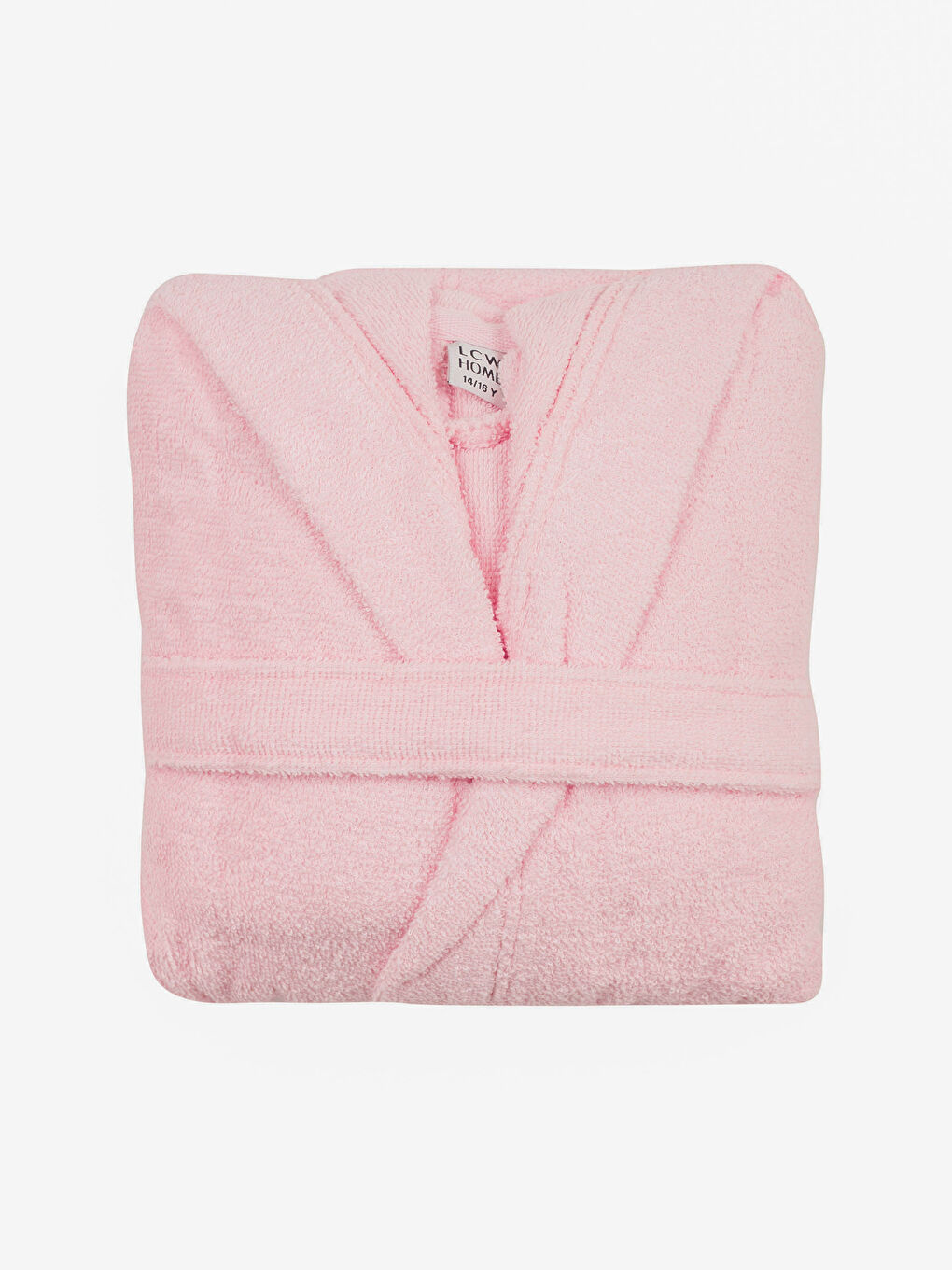 Pembe Kapüşonlu Kız Çocuk Bornoz-4