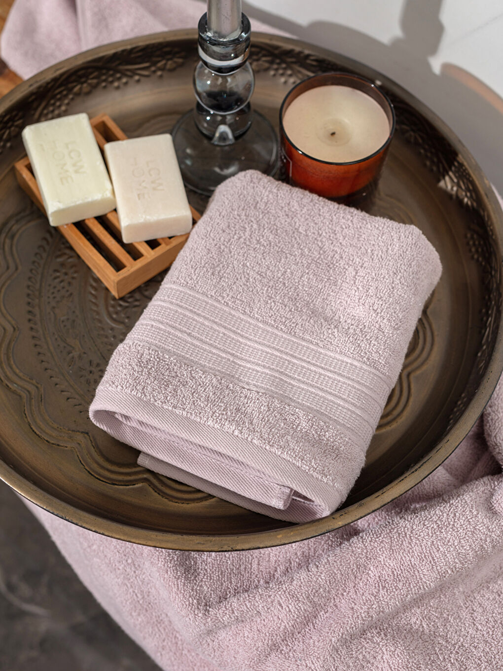 Простий набір бавовняних рушників для ванни, 2 упаковки-1