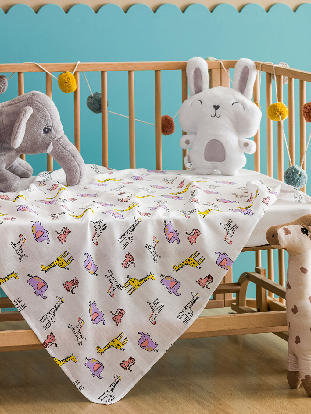 LCW baby Printed Baby Girl Muslin Cloth 90x100 Cm -S3KD35Z1-LRA