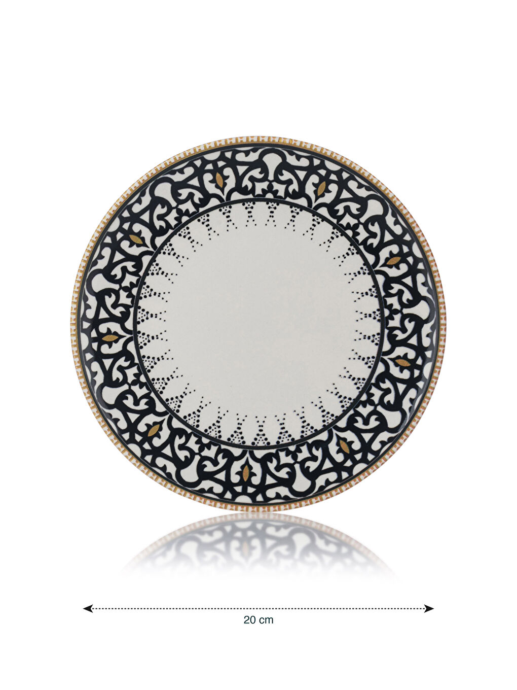 Karışık Baskılı Seramik Sunum Tabağı 20 cm-3