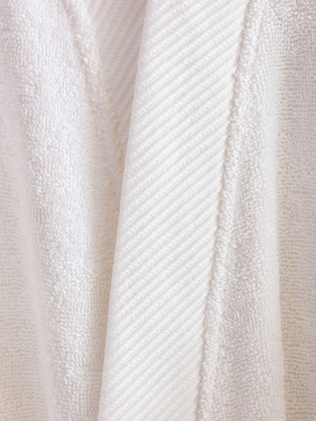 Beyaz Basic Pamuklu Erkek Bornoz-2