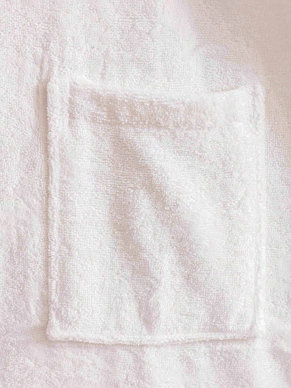 Beyaz Basic Pamuklu Erkek Bornoz-3